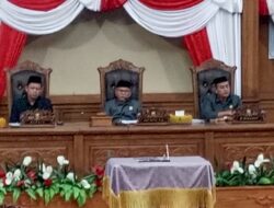 DPRD Gelar Paripurna Persetujuan penandatanganan pendapat akhir fraksi Terhadap empat Ranperda