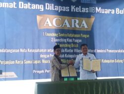 MoU Pemkab Batang Hari Bersama Ditjenpas Jambi di Peluncuran Sentra Ketahanan Pangan